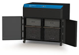Donaldson BOFA AD 2000 iQ fume extractor with filter compartments open showing twin DeepPleat DUO pre-filters